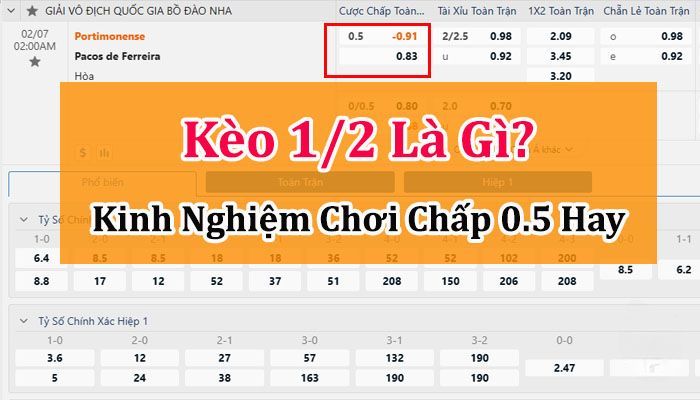 Kinh nghiệm để soi kèo chấp 1/2 hiệu quả nhất